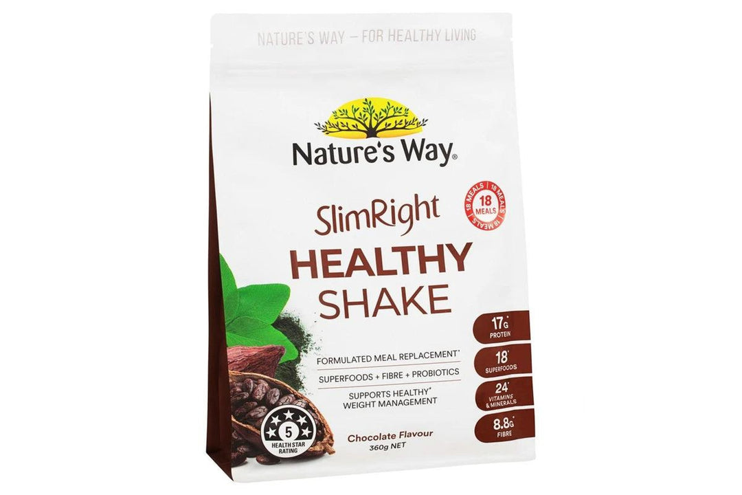 Natures Way Slim Right Healthy Shake Chocolate 360g