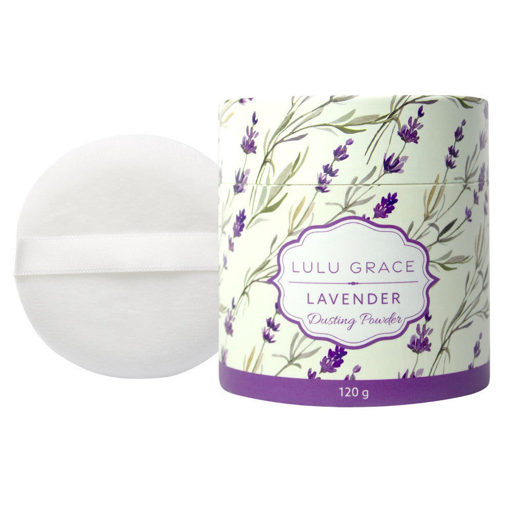 Lulu Grace 120gm Lavender Dusting Powder with Puffer