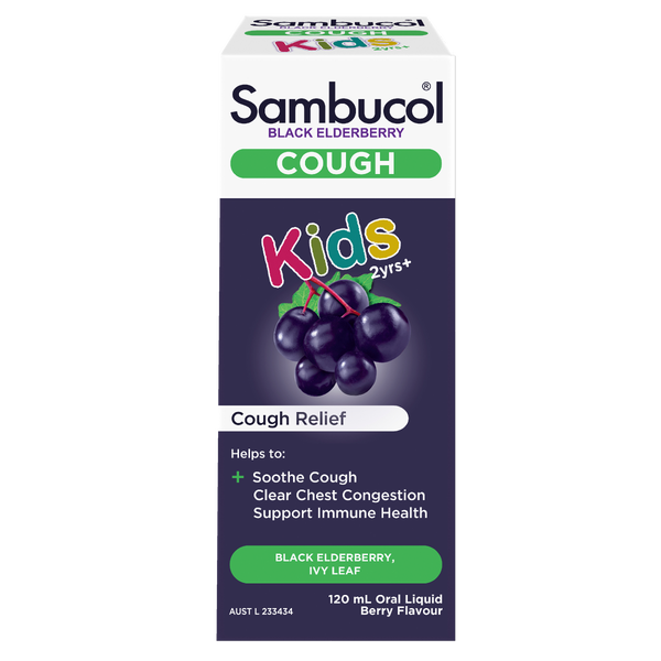Sambucol Black Elderberry Kids Cough Liquid 120mL
