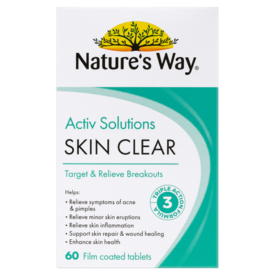 Nature's Way Activ Solutions Skin Clear 60 Tablets