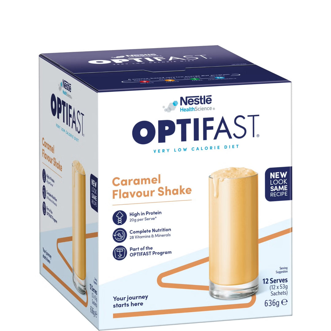 Optifast VLCD Shake Caramel Sachets 12 Pack