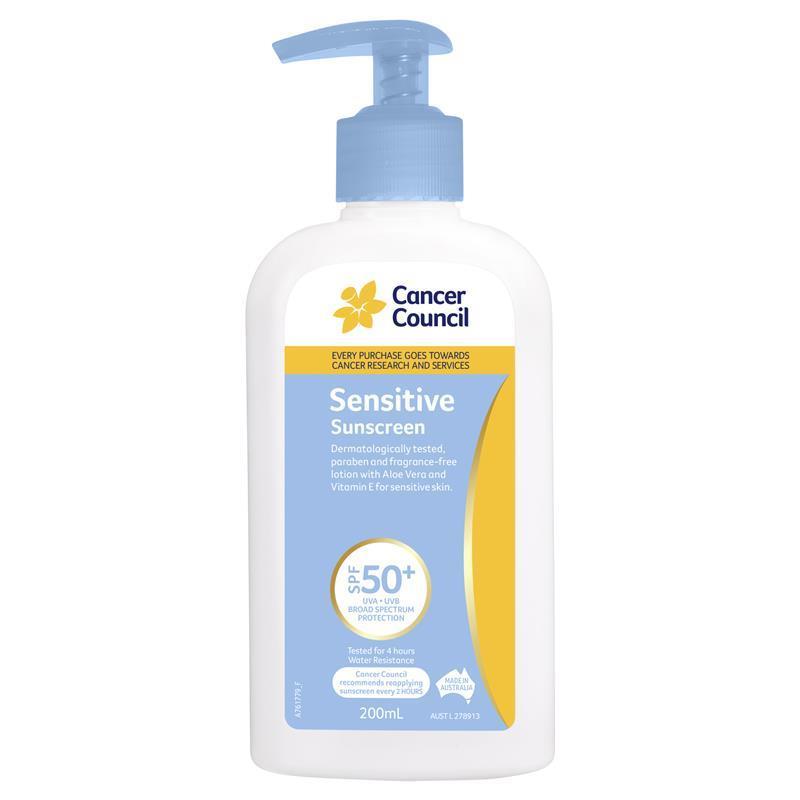 Cancer Council SPF 50+ Sensitive Pump 200ml