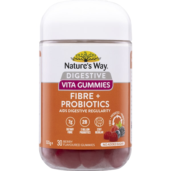Nature's Way Medicinal Vita Gummies Fibre + Probiotics 30