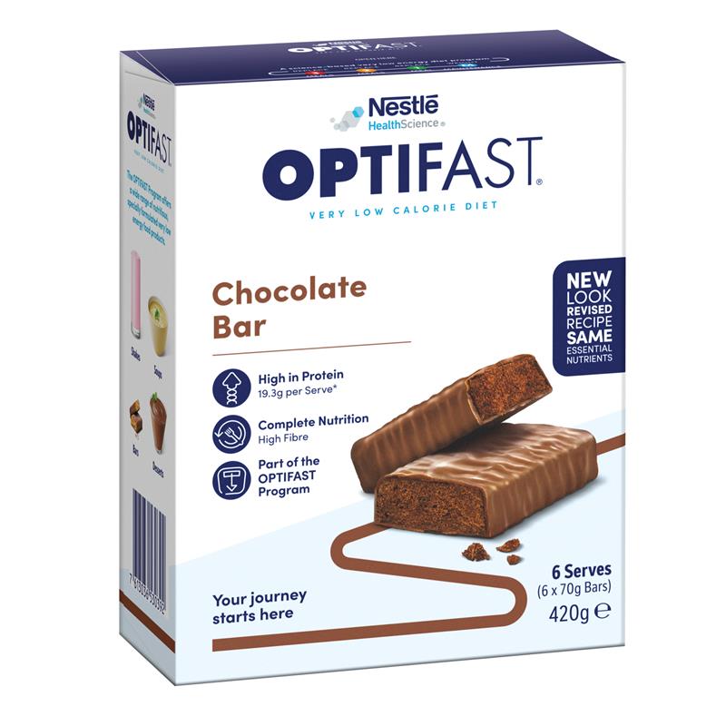 Optifast VLCD Chocolate Bars 70g x 6 Pack