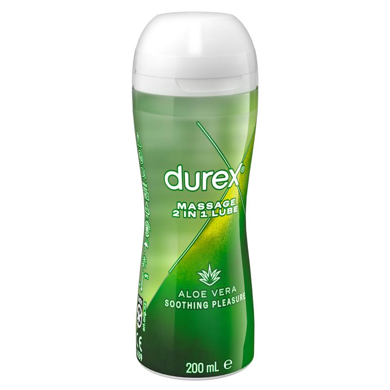 Durex Play Massage 2 in 1 Gel - Soothing Aloe Vera, 200mL Durex Play Massage 2 in 1 Gel - Soothing Aloe Vera, 200mL