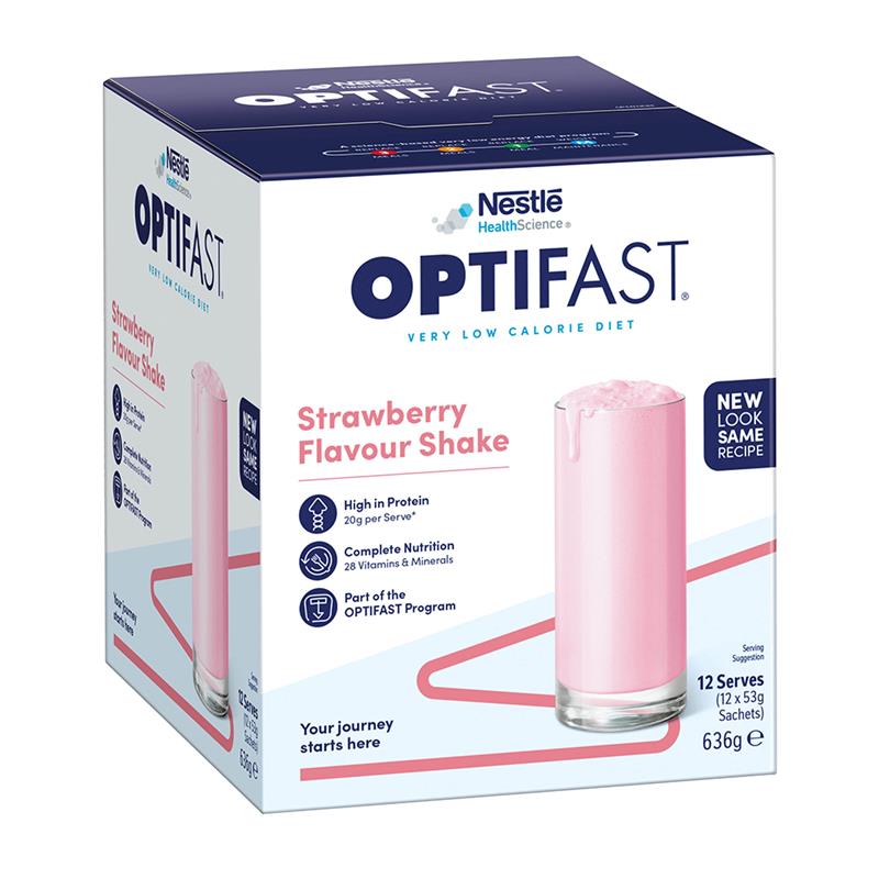 Optifast VLCD Strawberry Shake 53g - 12 Pack