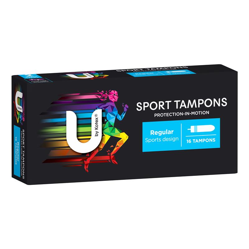 U By Kotex Sport Tampons Regular 16 Pack