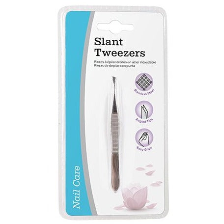 Slant Tweezers 9cm (Stainless Steel)