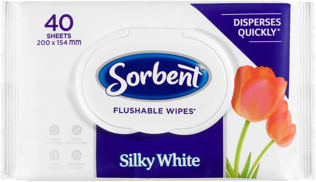 Sorbent 可冲洗湿巾 Clean & Fresh 补充装 40 片装