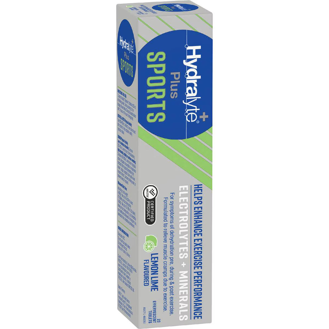 Hydralyteplus Sports Effervescent Lemon Lime Tablet 20 tablets