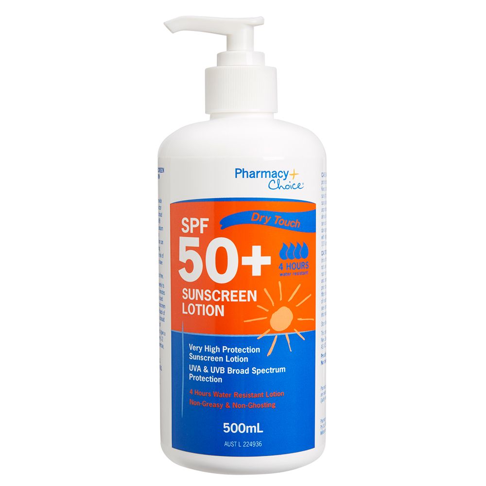 Pharmacy Choice Dry Touch Sunscreen SPF 50+ Pump 500ml