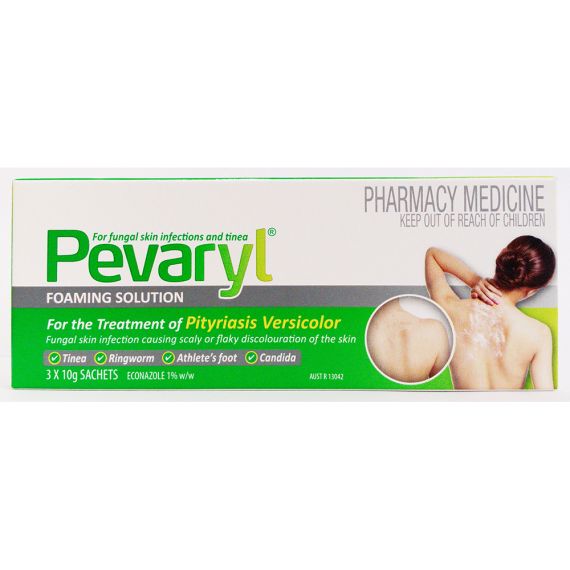 Pevaryl Foaming Solution 3 x 10g Sachets