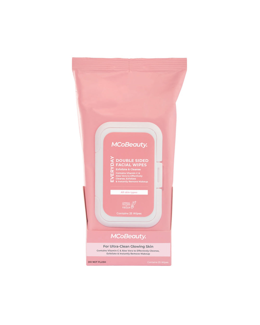 MCoBeauty Double Sided Facial Wipes 25 Pack
