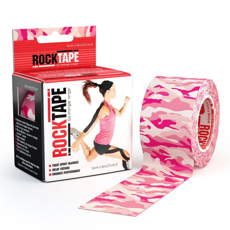 Rocktape Kinesiology Tape Camo Pink 5cm x 5m