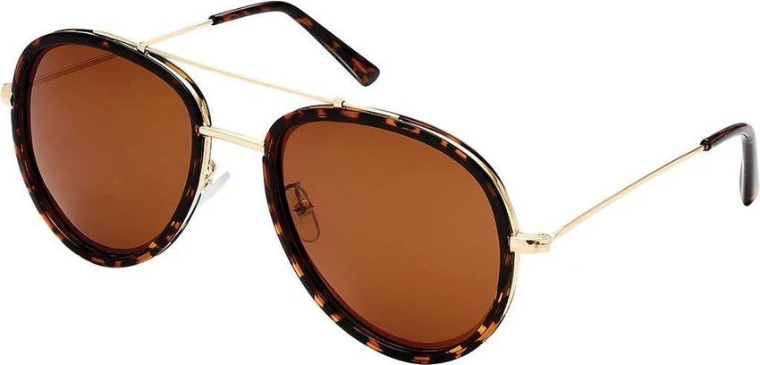 Black Ice Xr7024 Polarised Aviator Sunglasses (Women) - Demi Brown