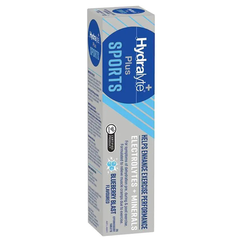 Hydralyte Plus Sport Blueberry Blast 20 Effervescent Tablets