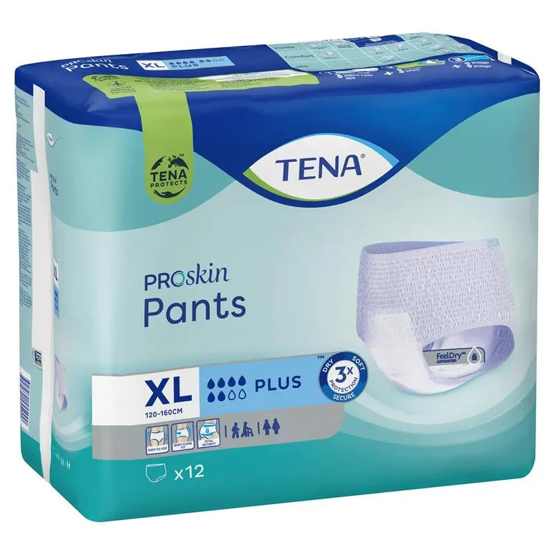TENA Pants Plus Extra Large 12 Pack