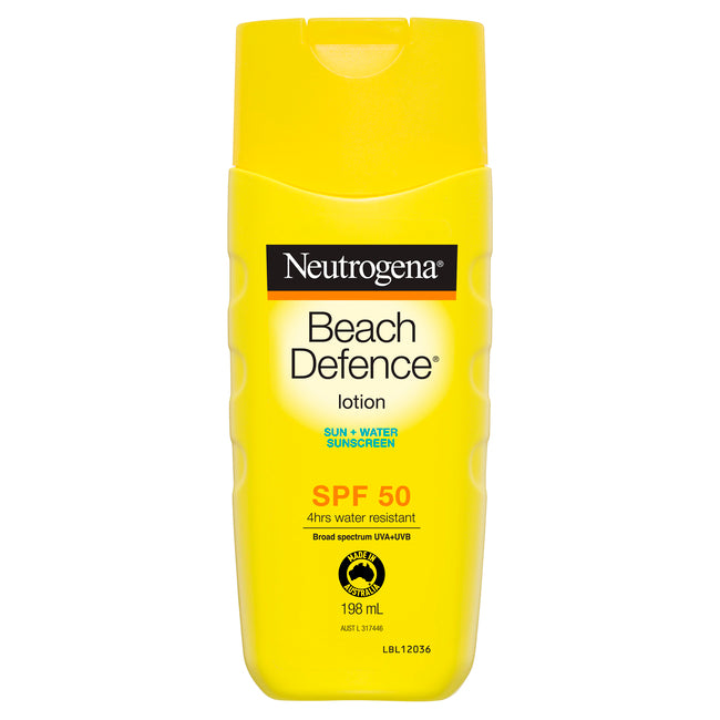 Neutrogena Beach Defence Sun + Water Sunscreen Lotion SPF 50 198mL