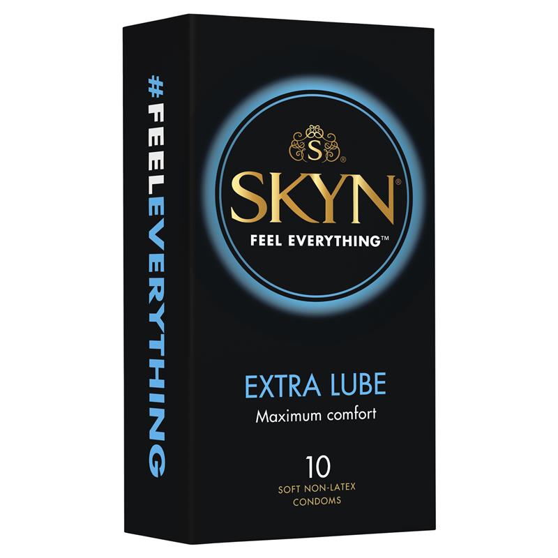 Skyn Extra Lube Condom 10 Pack - Maximum Comfort for Enhanced Pleasure Skyn Extra Lube Condom 10 Pack - Maximum Comfort for Enhanced Pleasure