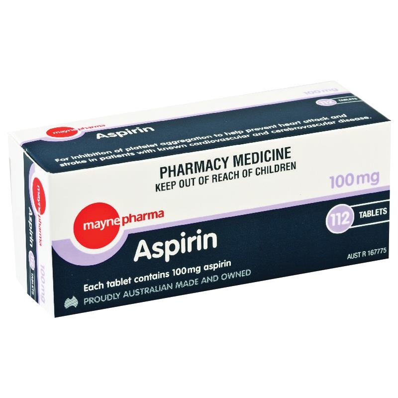 Mayne Pharma Aspirin 100mg 112 Tablets