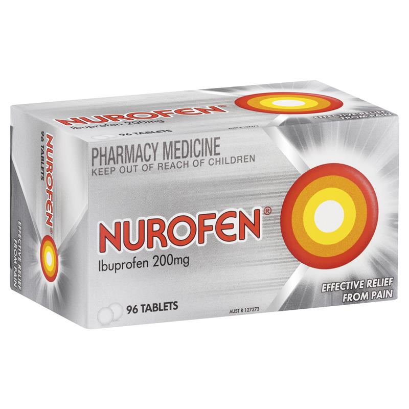 Nurofen Ibuprofen Pain Relief Tablets 200mg 96 Pack