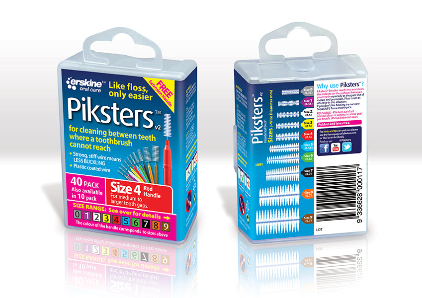 Piksters 牙缝刷 4 号红色 40 支装