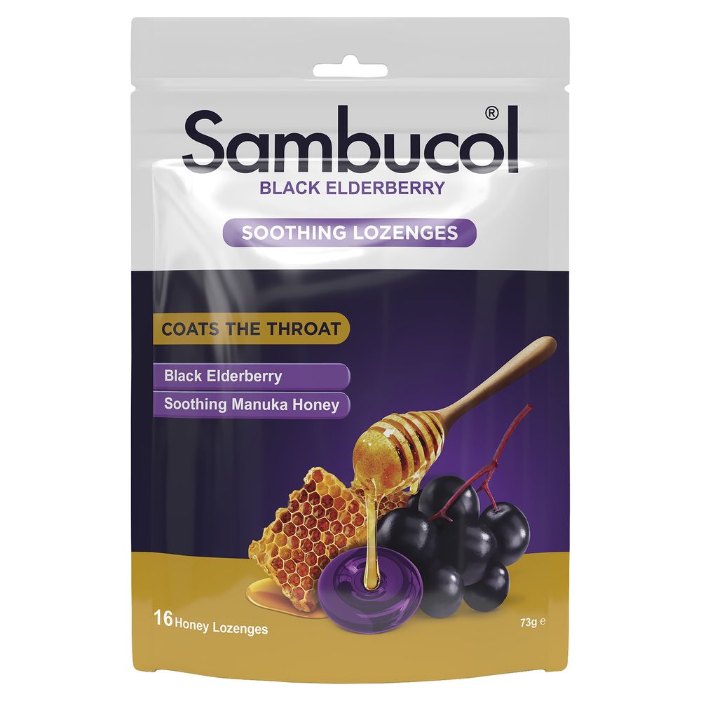 Sambucol Soothing Relief Throat Lozenge 16 Pack