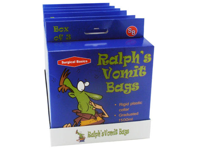 Ralph's Vomit Bag Plastic With Ring 3pk