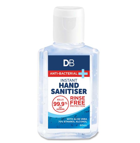 DB Anti-Bacterial Hand Sanitiser Gel 60ml
