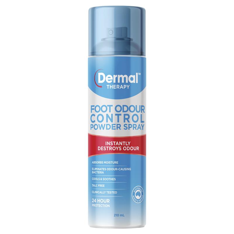 Dermal Therapy Foot Odour Control Powder Spray 210mL