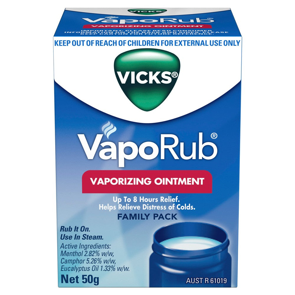 Vicks VapoRub 软膏减充血剂胸部擦 50 克