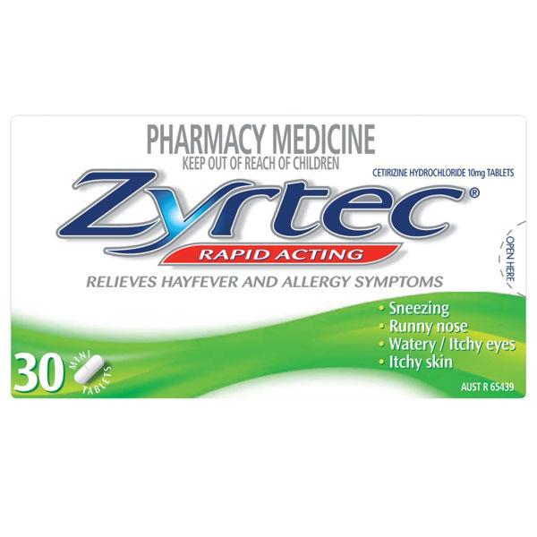 Zyrtec 10mg 30 Tablets