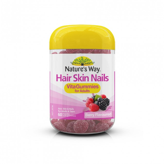Nature's Way Vita 软糖成人头发皮肤指甲 60 粒软糖