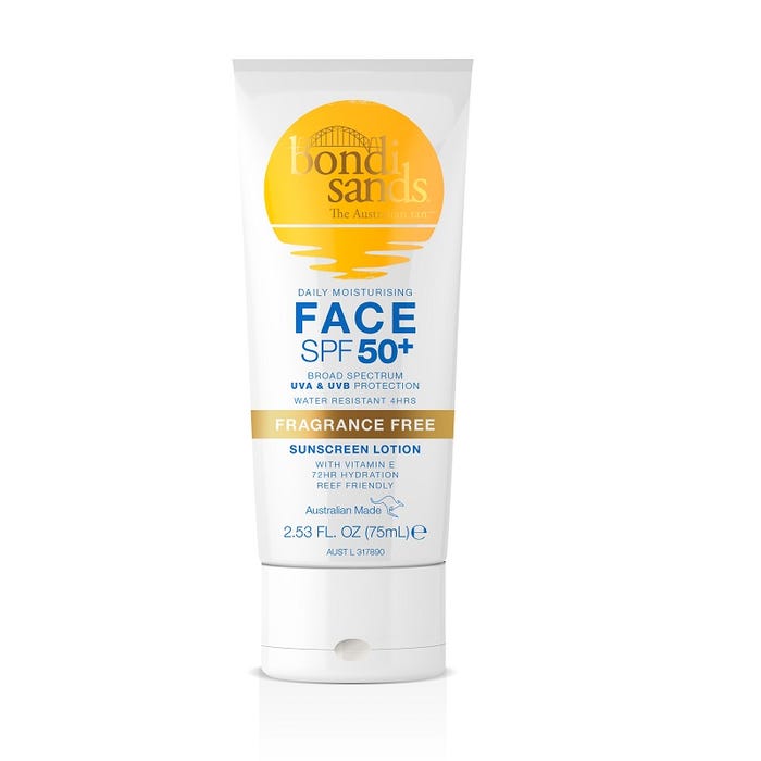 Bondi Sands Fragrance Free Face Sunscreen Lotion SPF50+ 75ml