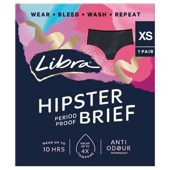 Libra Hipster Period Proof Underwear Extra Small