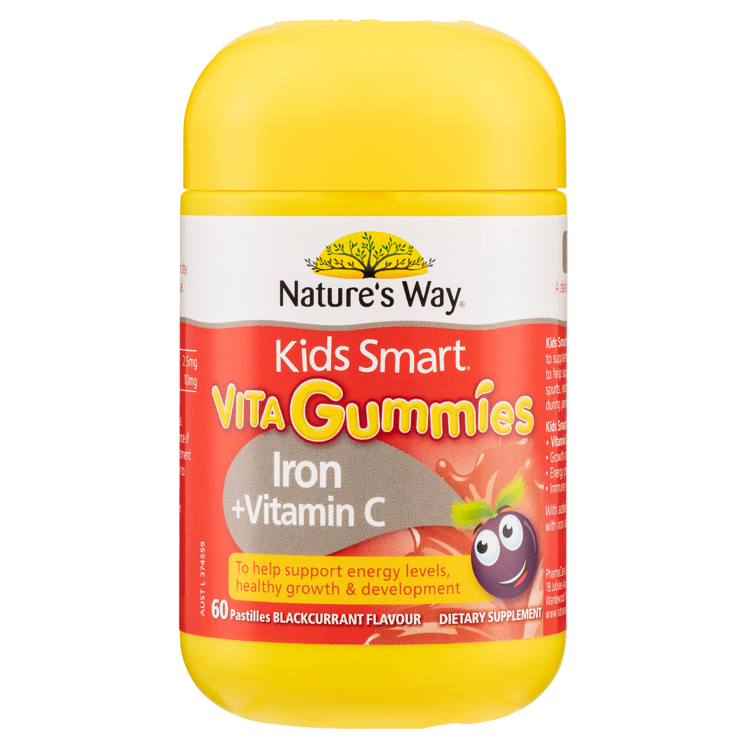 Nature's Way Kids Smart Vita Gummies Iron + Vitamin C 60's