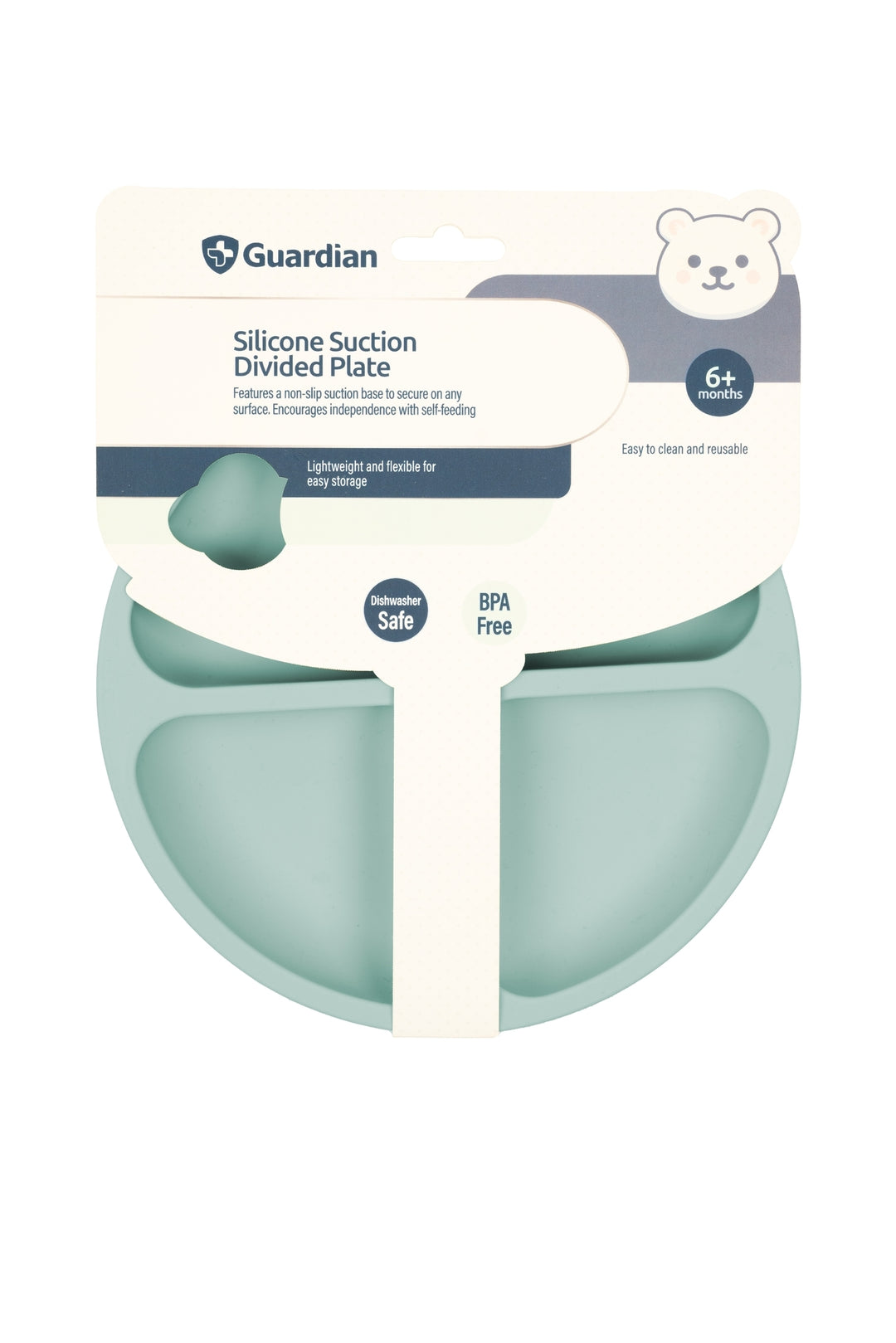 Guardian Silicone Suction Plate Seafoam