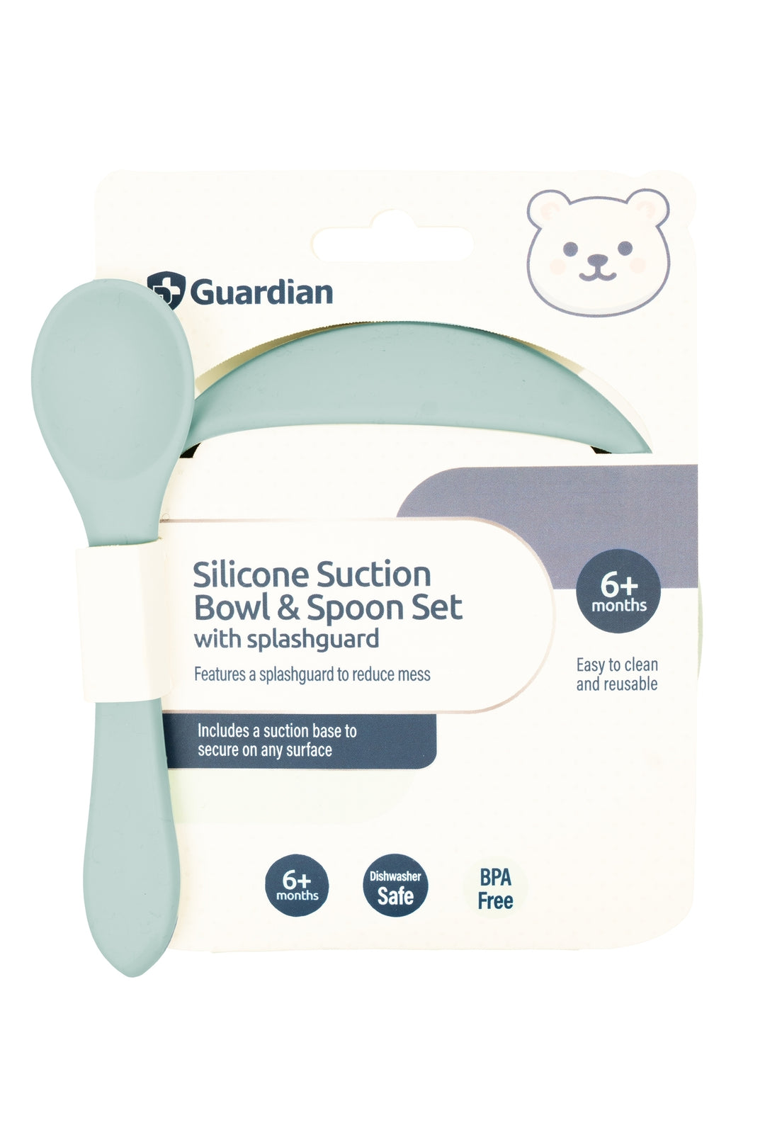 Guardian Silicone Bowl &amp; Spoon Set Seafoam