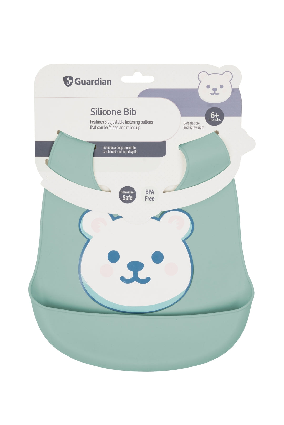 Guardian Silicone Bib Seafoam