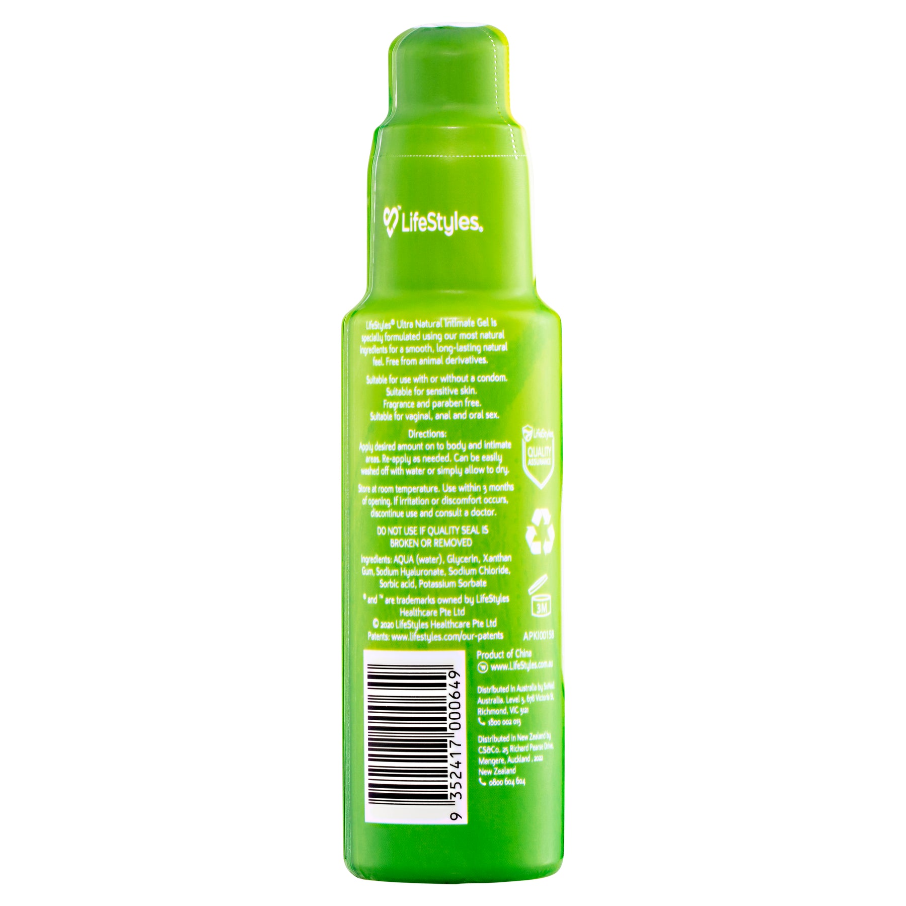 LifeStyles Ultra Natural Lubricant 100ml | Sensitive Skin LifeStyles Ultra Natural Lubricant 100ml | Sensitive Skin