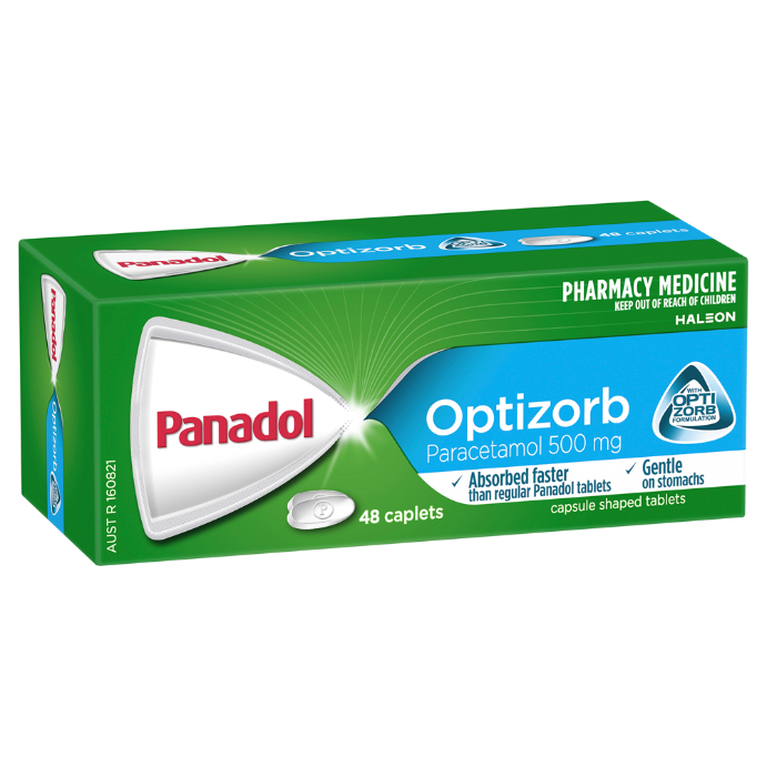 Panadol Optizorb Caplets 48 Pack 500mg