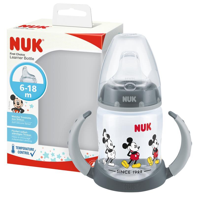 Nuk First Choice+ Mickey Learner Bottle with Temperature Control 6-18 Months 150ml Assorted