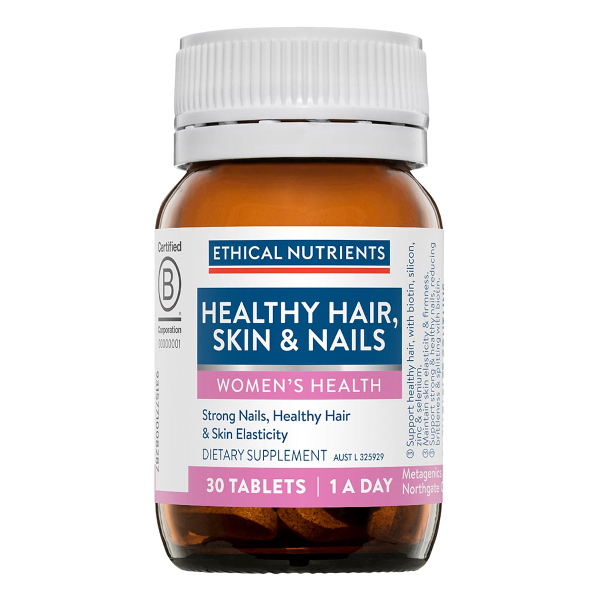 Ethical Nutrients Healthy Hair Skin & Nails - 30 Tablets