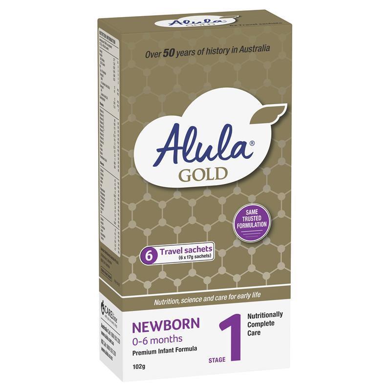 Alula Gold Stage 1 Newborn Infant Formula 0 to 6 months Stickpack 6 x 17g