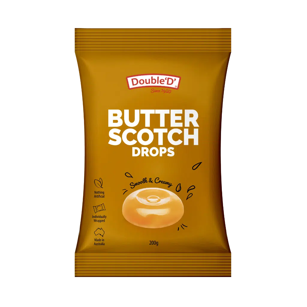 Double D Butterscotch Drops 200g