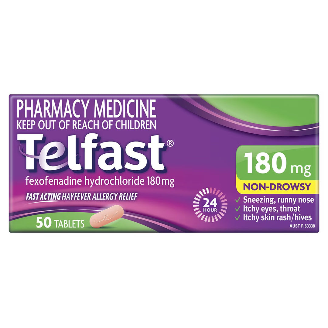 Telfast 180mg 50 Tablets