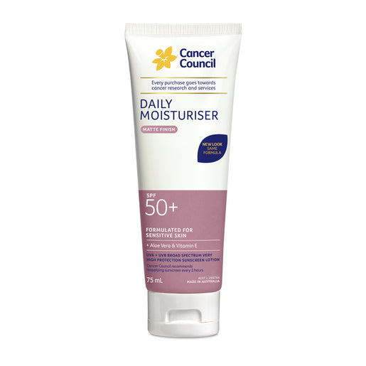 Cancer Council Daily Moisturiser SPF 50+ on a white background
