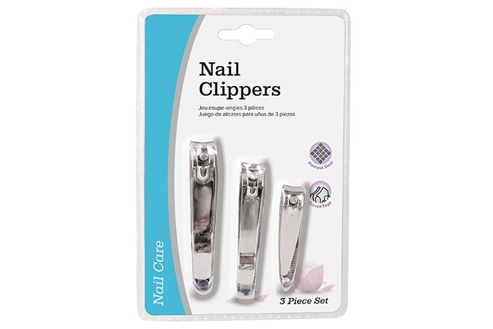 Nail Clippers - 3 Piece Set (8cm, 7cm, & 5.5cm) Stainless Steel