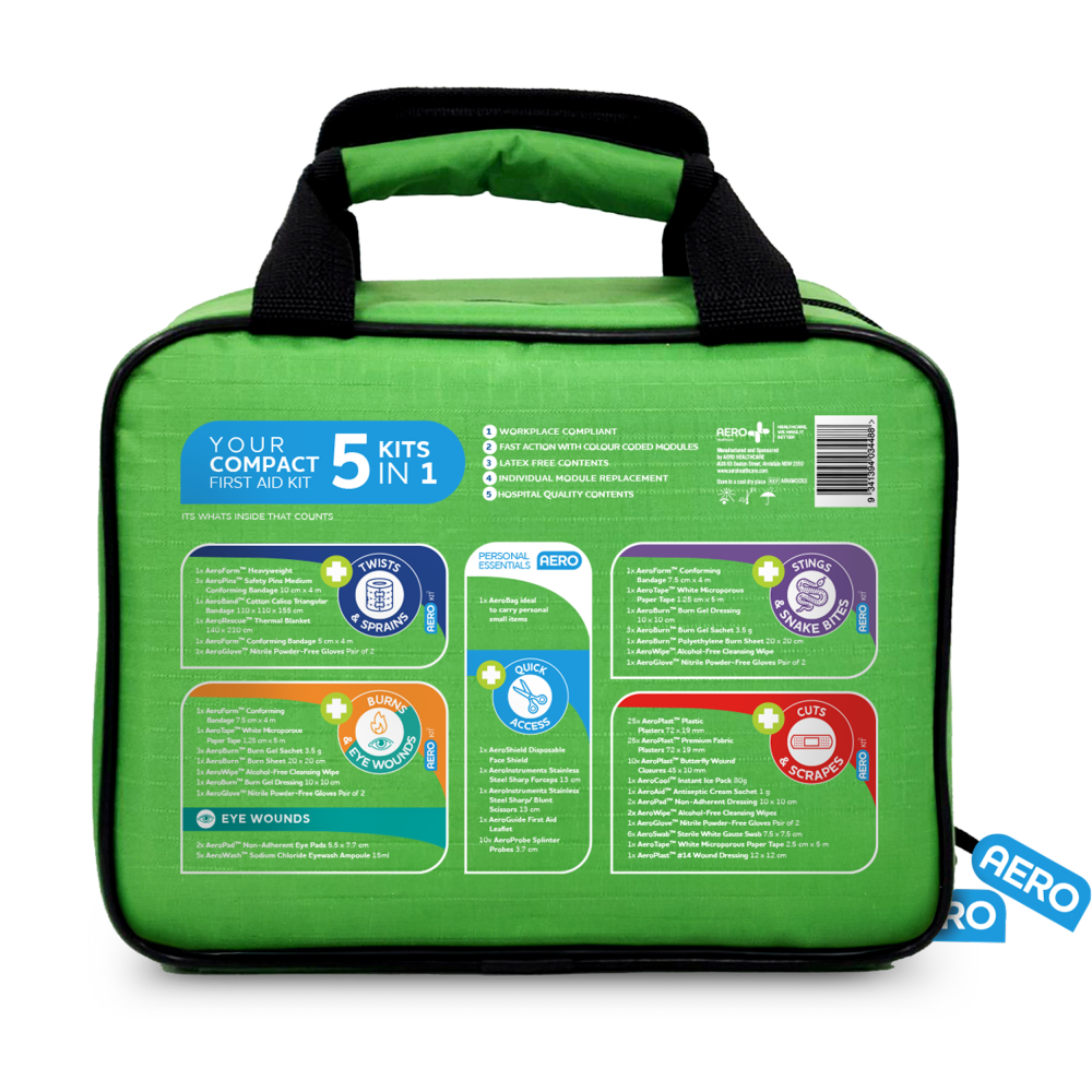 AEROKIT 3 Series Modular Mini Softpack First Aid Kit 25 x 15 x 21.5cm kit