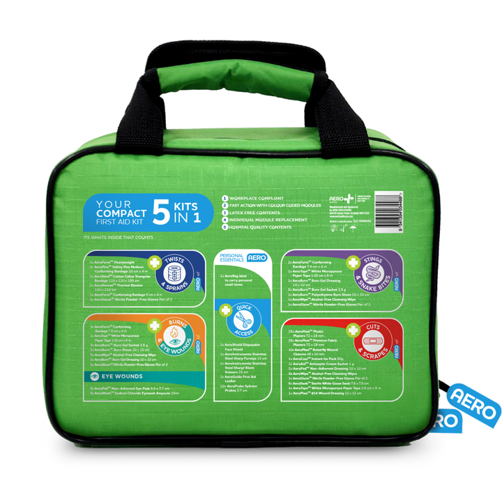 AEROKIT 3 Series Modular Mini Softpack First Aid Kit 25 x 15 x 21.5cm kit